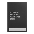 Personalized My Brain Has Too Many Tabs Open Leatherette Sketch Book (small) | Black/Silver