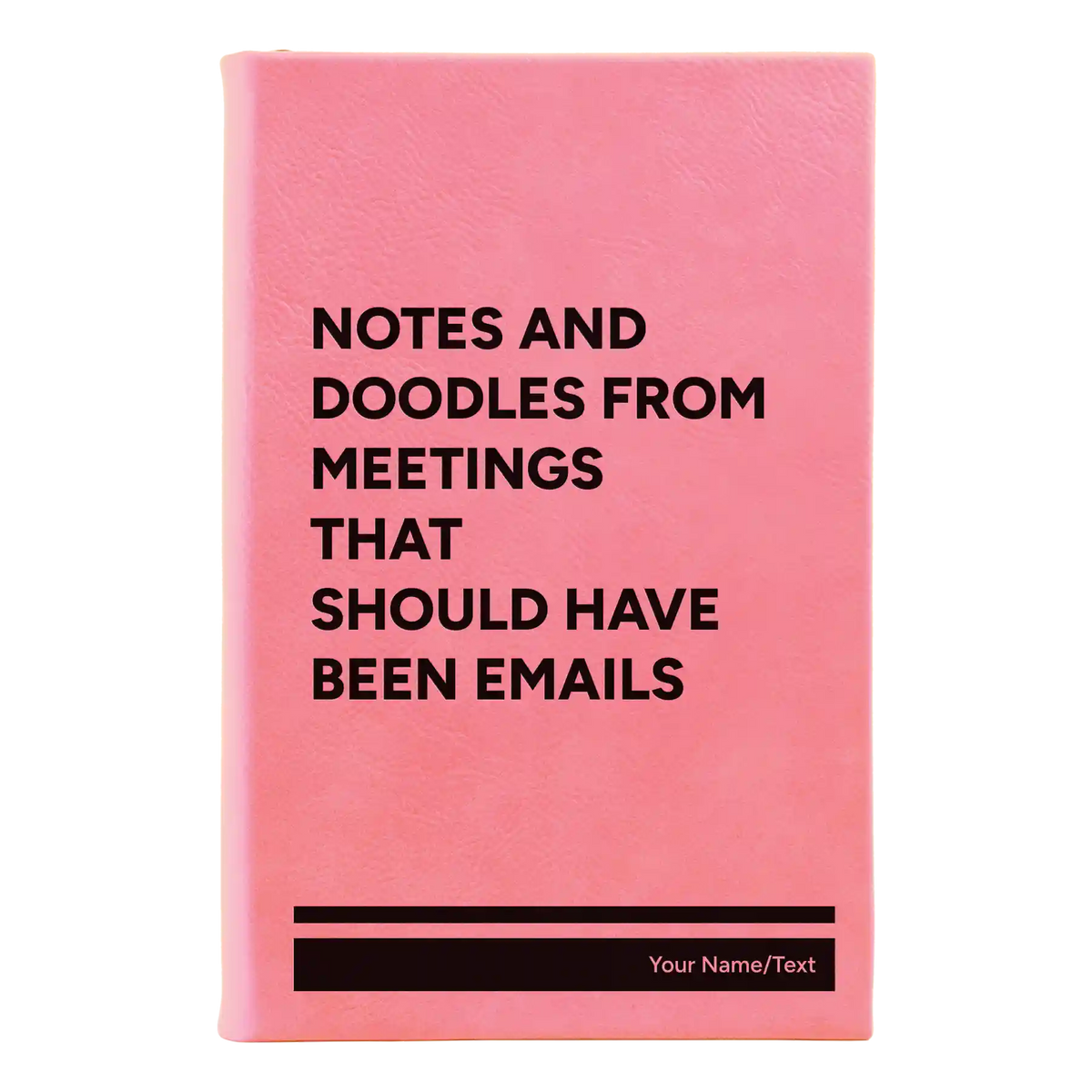 Personalized Notes and Doodles From Meetings Leatherette Journal (small) | Pink