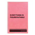 Personalized Everything is Figureoutable Leatherette Sketch Book (small) | Pink