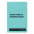 Personalized Everything is Figureoutable Leatherette Sketch Book (small) | Teal