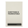 Personalized Everything is Figureoutable Leatherette Sketch Book (small) | White