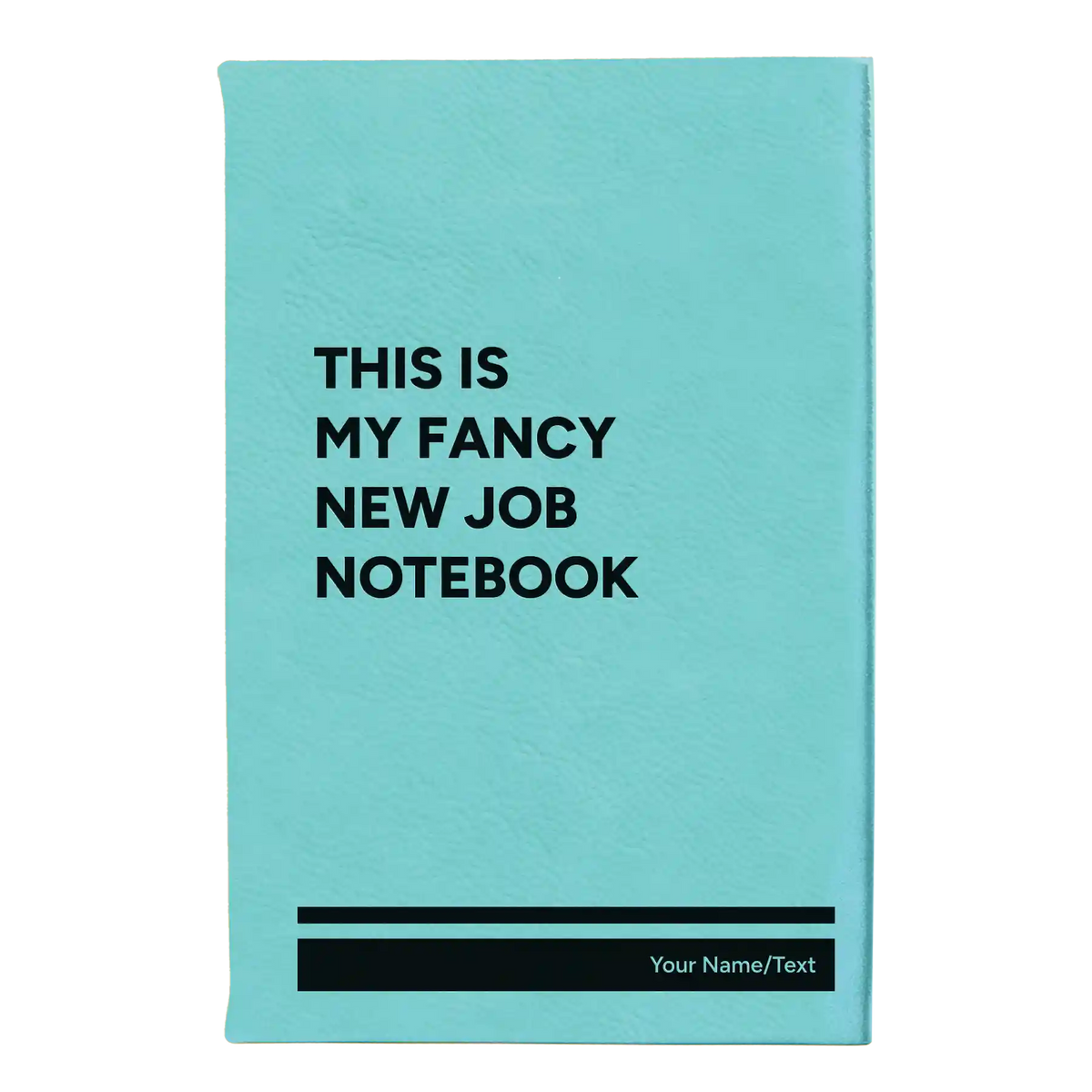 Personalized Fancy New Job Leatherette Sketch Book (small) | Teal