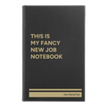 Personalized Fancy New Job Leatherette Journal (small) | Black/Gold