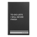 Personalized TO DO List Leatherette Journal (small) | Black/Silver