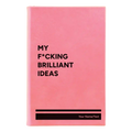 Personalized Fcking Brilliant Ideas Leatherette Sketch Book (small) | Pink