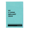 Personalized Fcking Brilliant Ideas Leatherette Sketch Book (small) | Teal