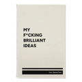 Personalized Fcking Brilliant Ideas Leatherette Sketch Book (small) | White