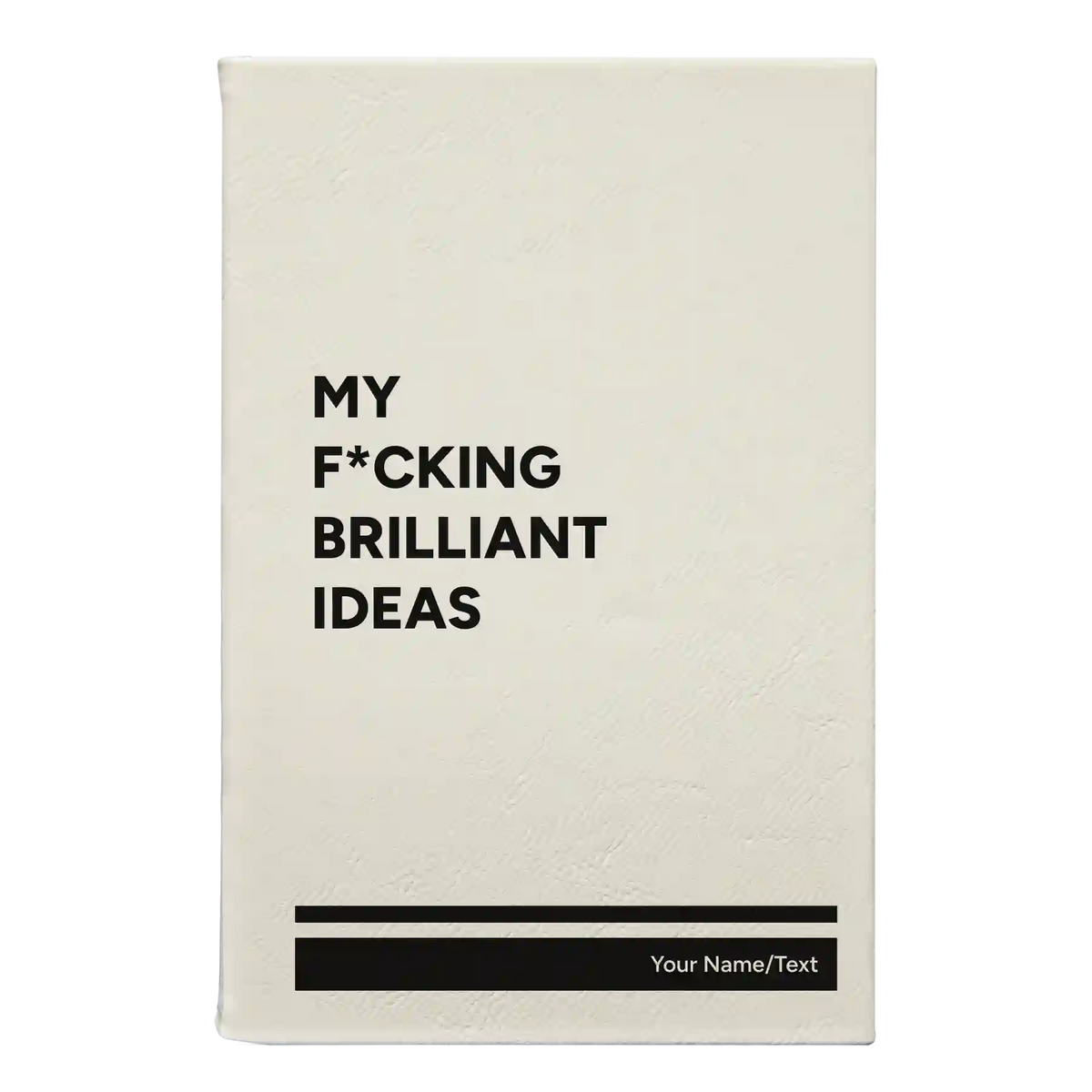Personalized Fcking Brilliant Ideas Leatherette Sketch Book (small) | White