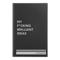 Personalized Fcking Brilliant Ideas Leatherette Sketch Book (small) | Black/Silver