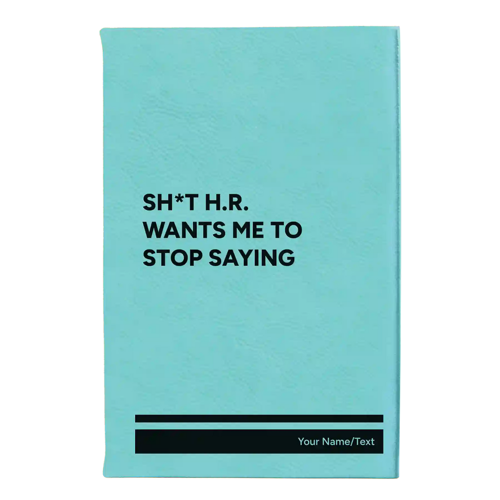 Personalized Stop Saying Leatherette Sketch Book (small) | Teal