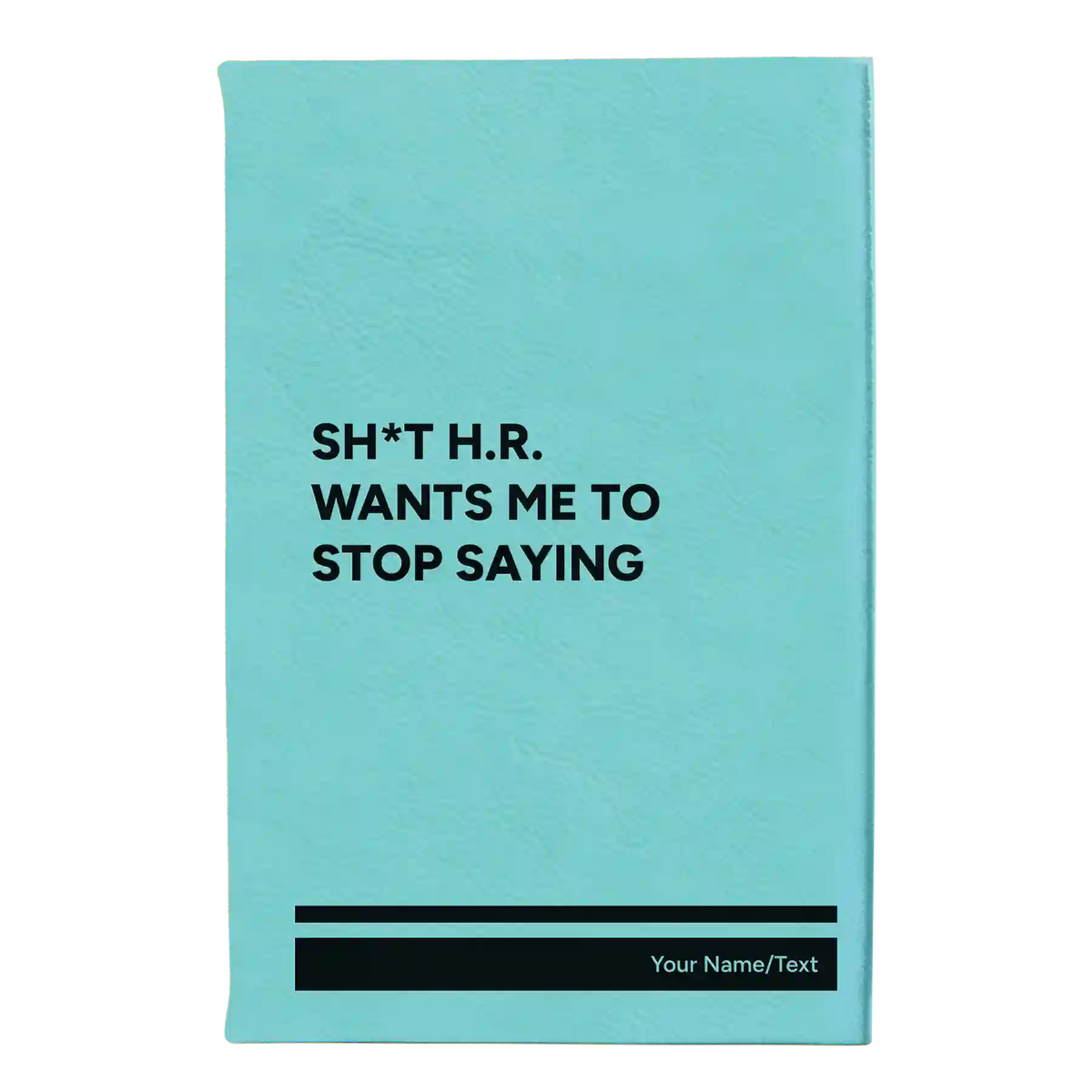 Personalized Stop Saying Leatherette Sketch Book (small) | Teal