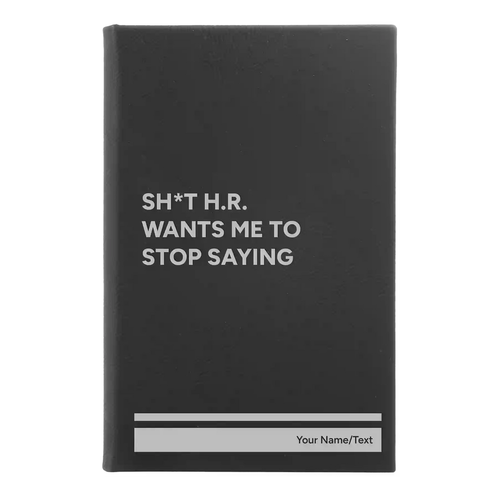 Personalized Stop Saying Leatherette Journal (small) | Black/Silver
