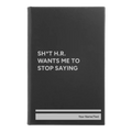 Personalized Stop Saying Leatherette Journal (small) | Black/Silver