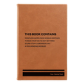 Personalized This Book Contains Leatherette Sketch Book (small) | Rawhide