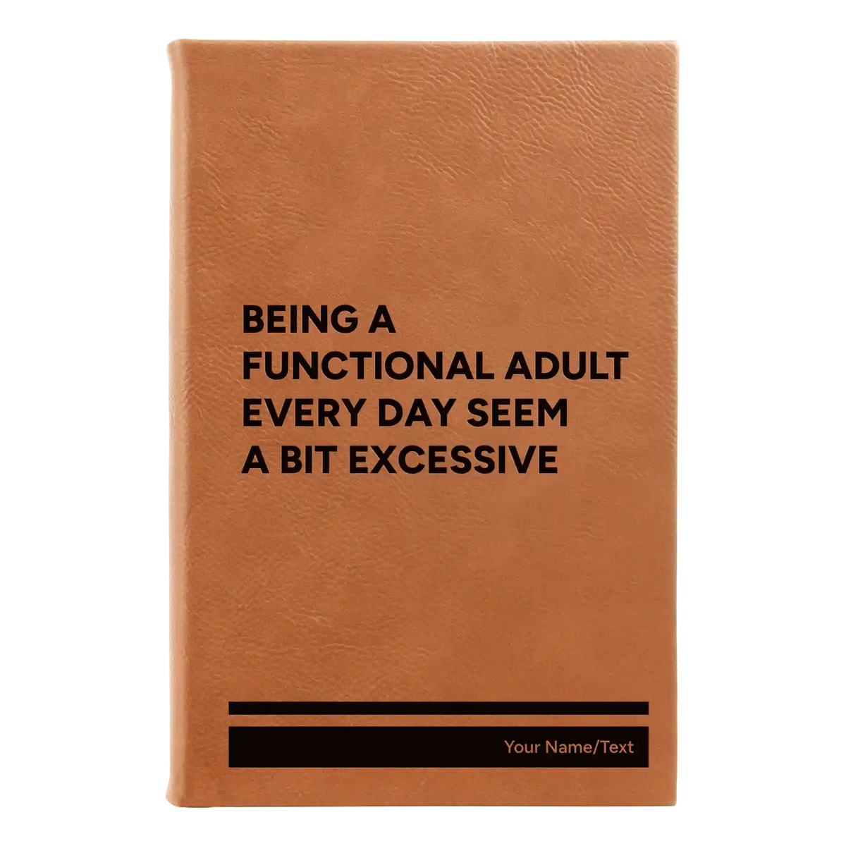 Personalized Functional Adult Leatherette Sketch Book (small) | Rawhide