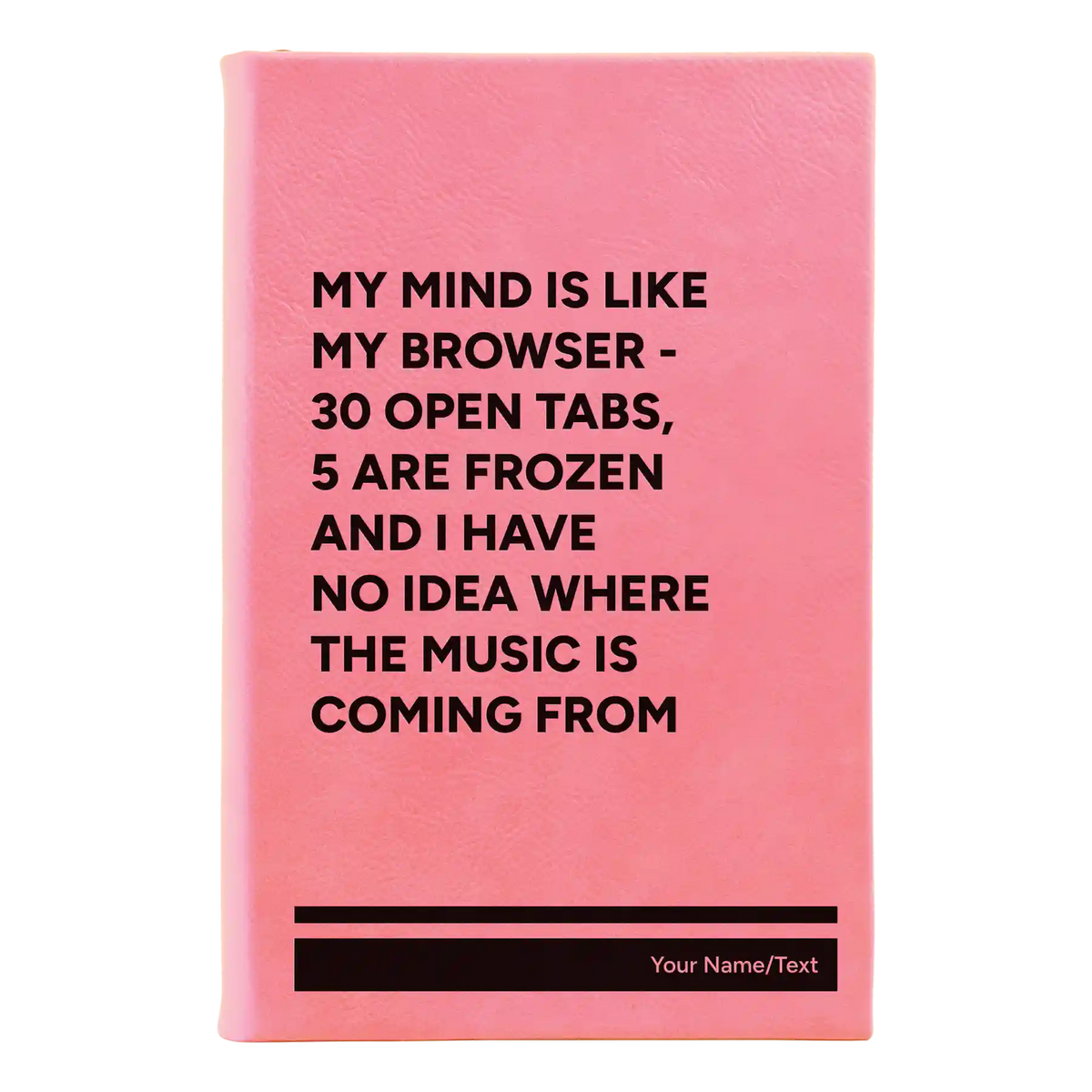 Personalized My Browser Leatherette Journal (small) | Pink