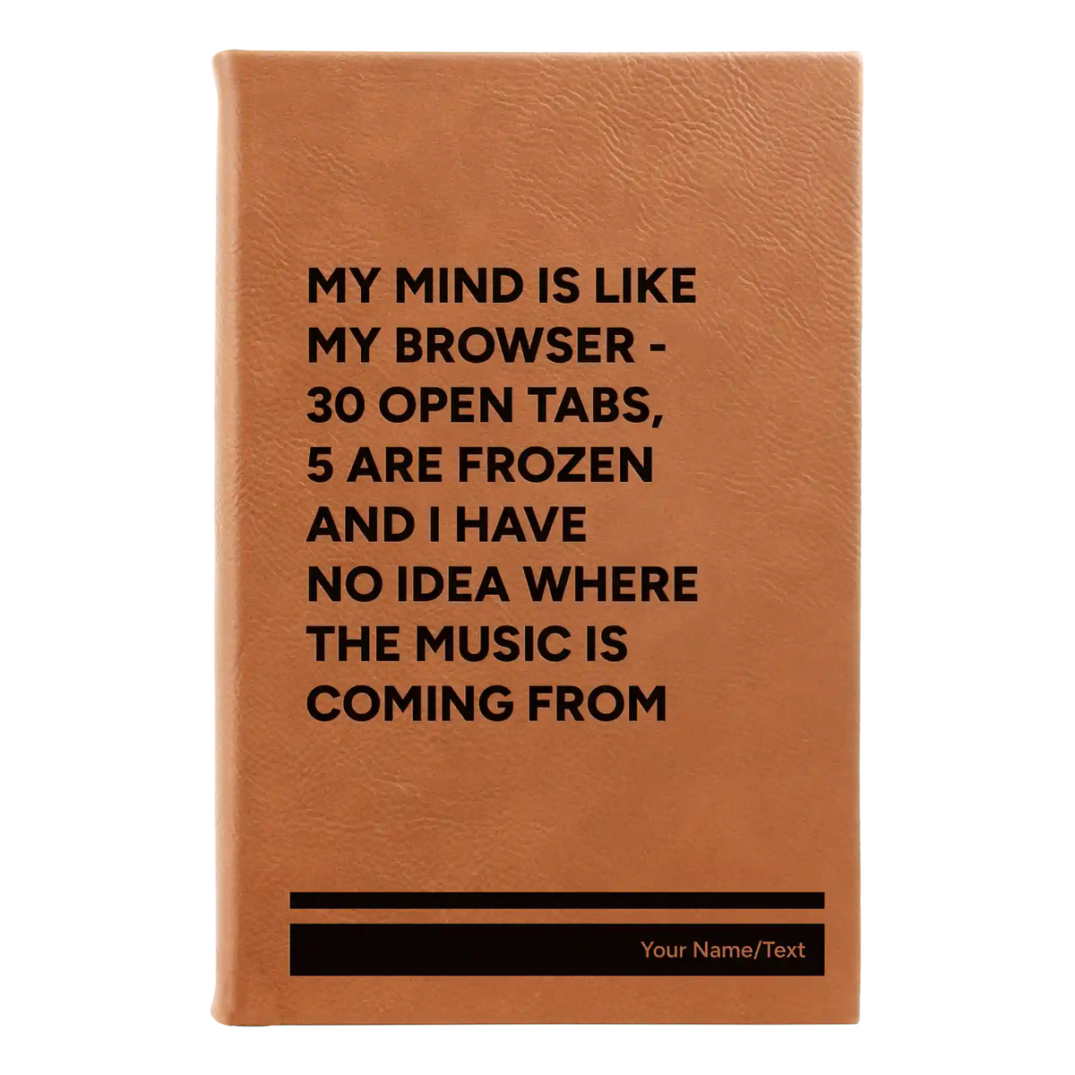 Personalized My Browser Leatherette Sketch Book (small) | Rawhide