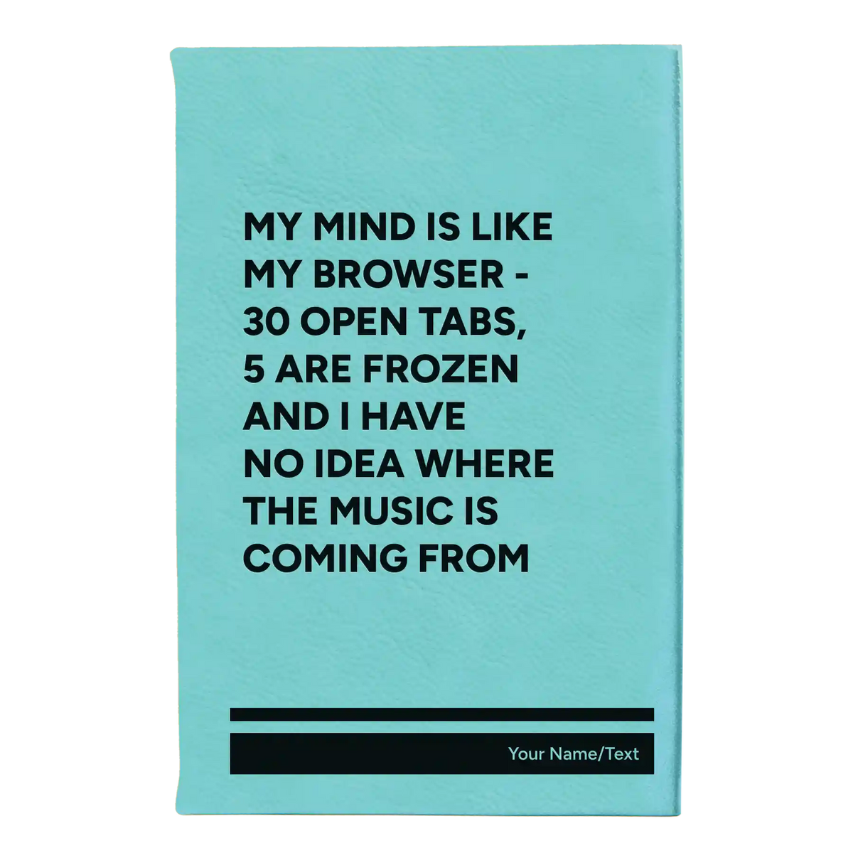 Personalized My Browser Leatherette Journal (small) | Teal