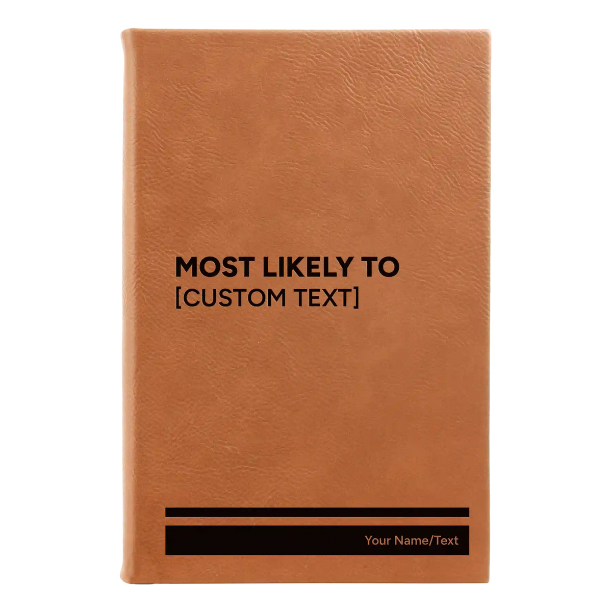 Personalized Most likely to Leatherette Sketch Book (small) | Rawhide