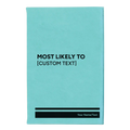 Personalized Most likely to Leatherette Sketch Book (small) | Teal