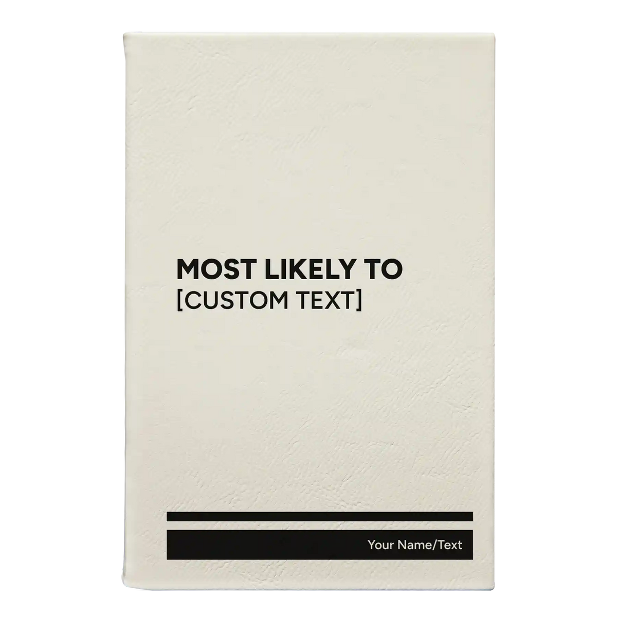 Personalized Most likely to Leatherette Journal (small) | White