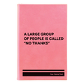 Personalized No Thanks Leatherette Sketch Book (small) | Pink
