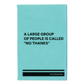 Personalized No Thanks Leatherette Sketch Book (small) | Teal
