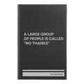 Personalized No Thanks Leatherette Journal (small) | Black/Silver