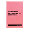 Personalized Procrastinating Leatherette Sketch Book (small) | Pink