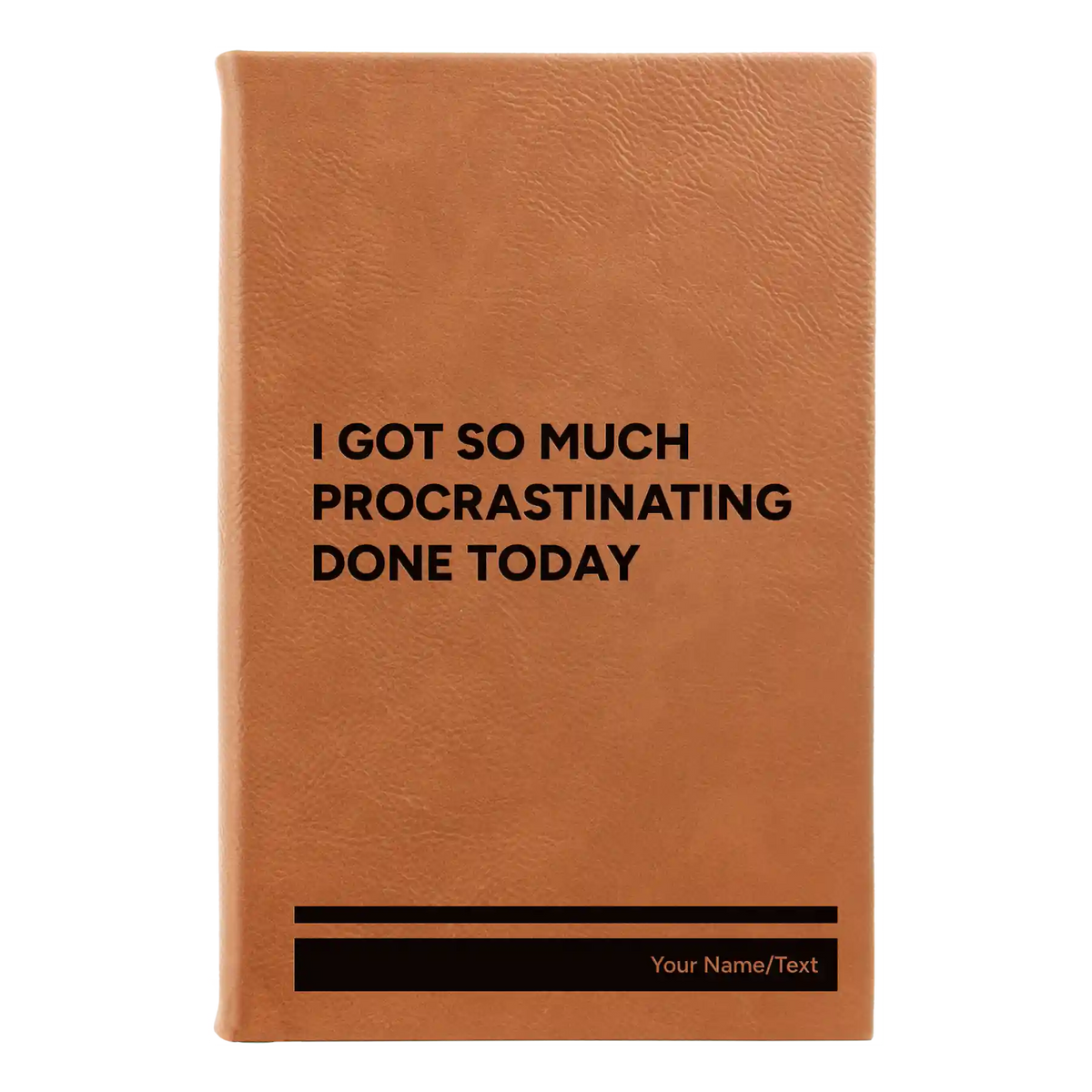 Personalized Procrastinating Leatherette Sketch Book (small) | Rawhide
