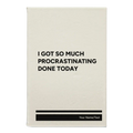 Personalized Procrastinating Leatherette Sketch Book (small) | White