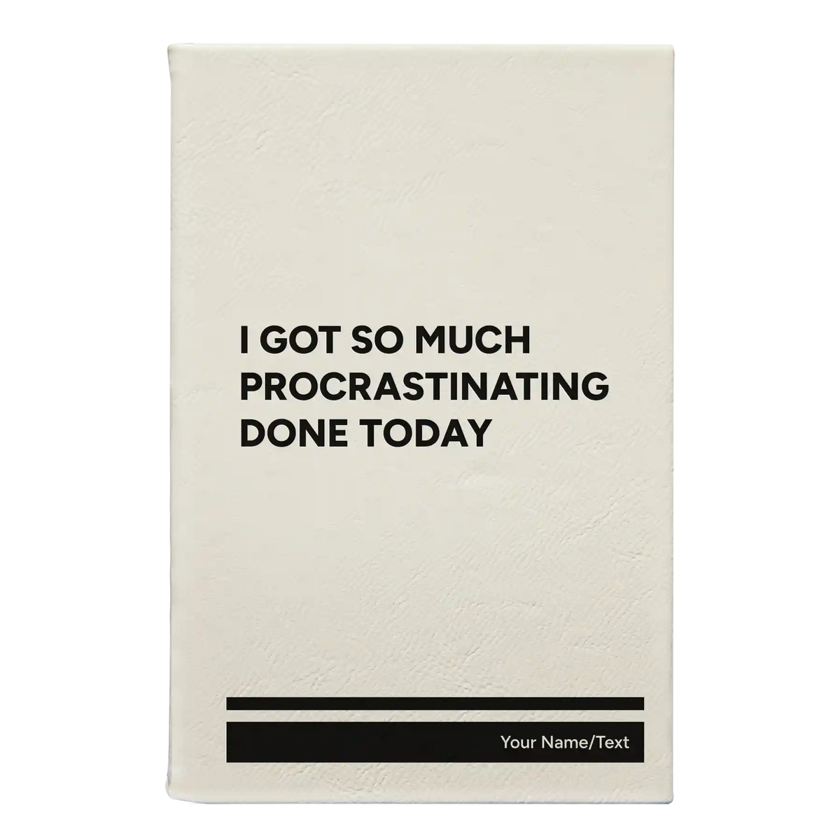 Personalized Procrastinating Leatherette Sketch Book (small) | White