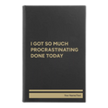 Personalized Procrastinating Leatherette Sketch Book (small) | Black/Gold