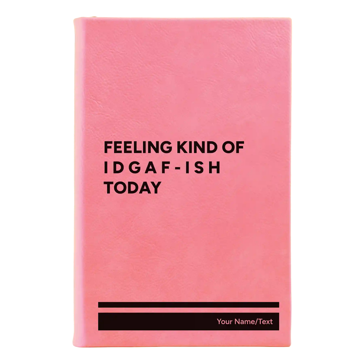 Personalized Idgaf ish Leatherette Sketch Book (small) | Pink