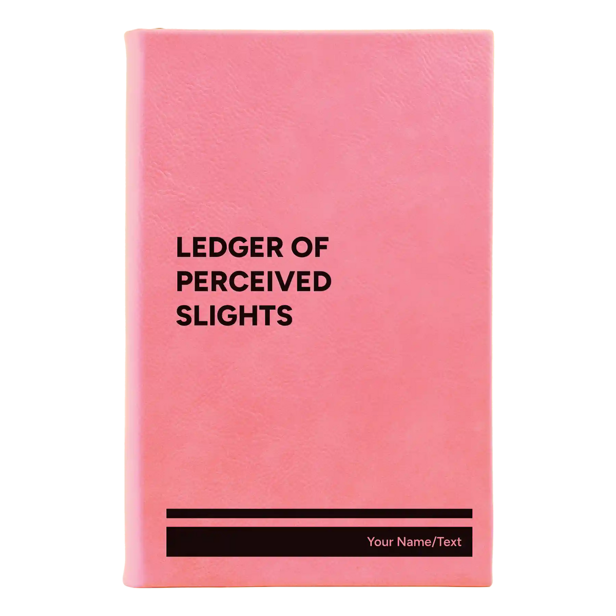Personalized Perceived Slights Leatherette Journal (small) | Pink