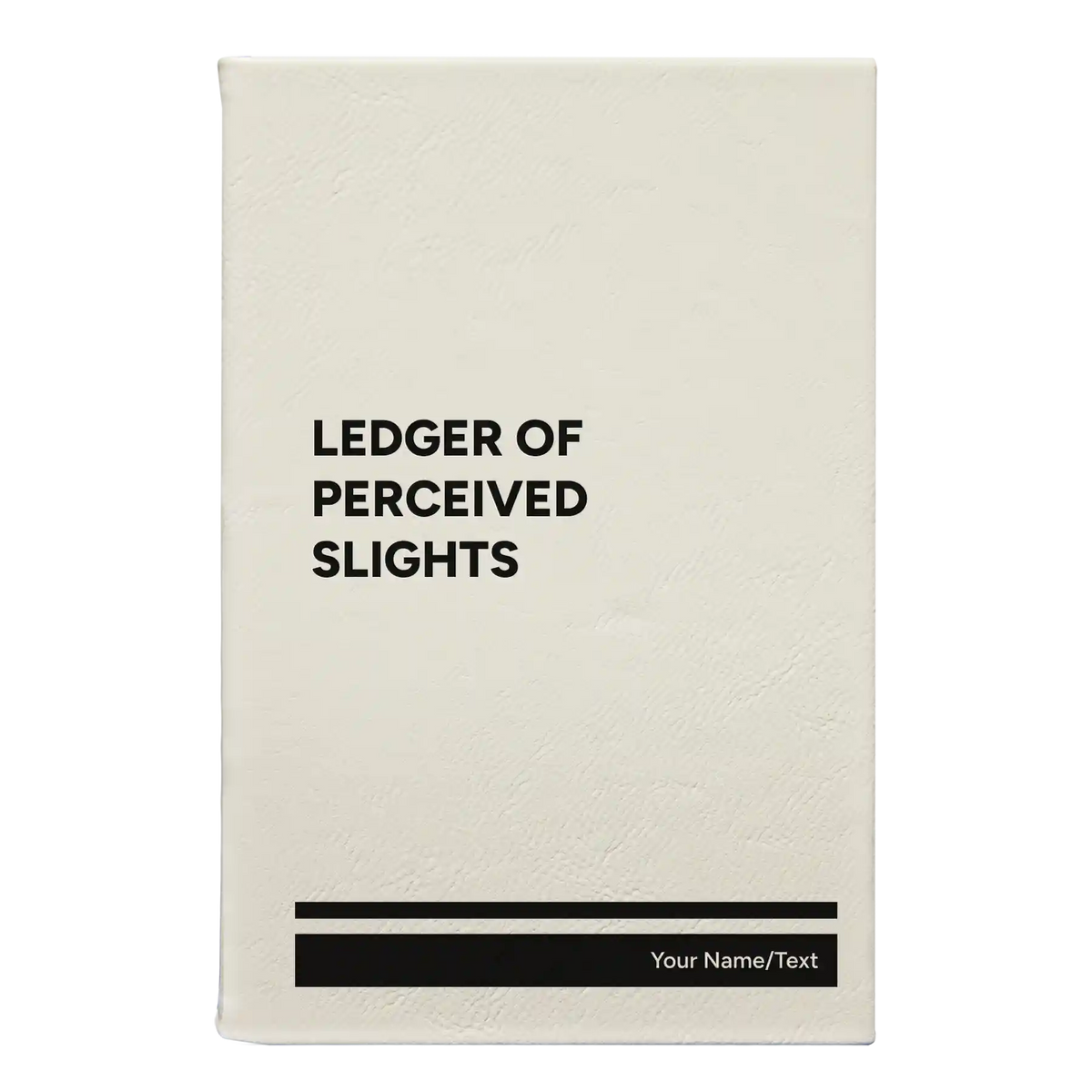 Personalized Perceived Slights Leatherette Journal (small) | White