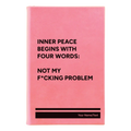 Personalized Inner Peace Leatherette Sketch Book (small) | Pink