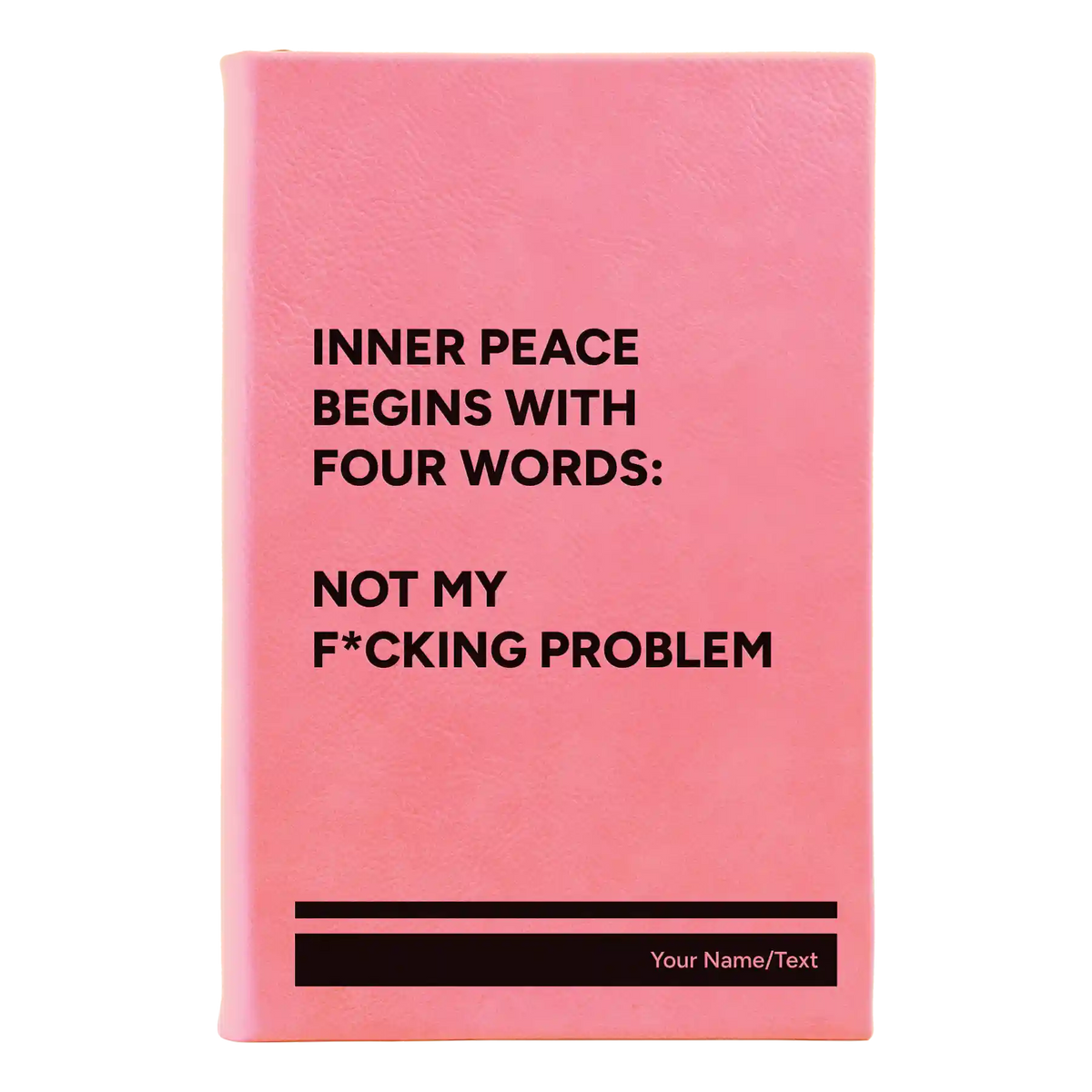 Personalized Inner Peace Leatherette Sketch Book (small) | Pink