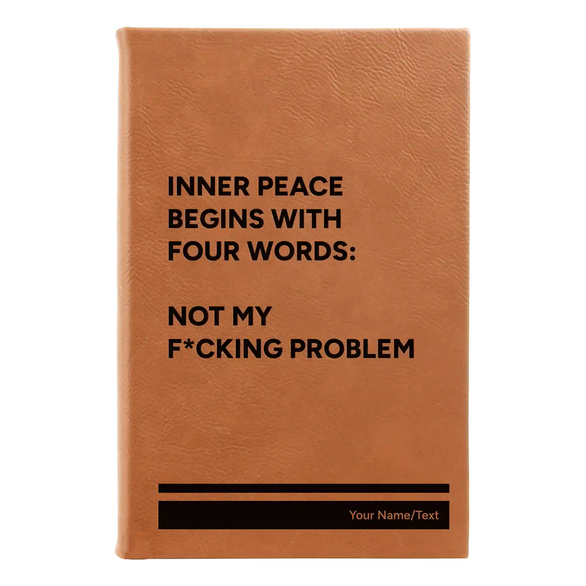 Personalized Inner Peace Leatherette Sketch Book (small) | Rawhide