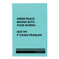 Personalized Inner Peace Leatherette Sketch Book (small) | Teal