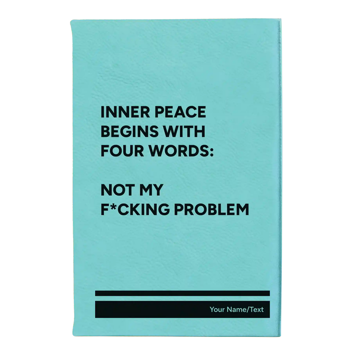 Personalized Inner Peace Leatherette Sketch Book (small) | Teal