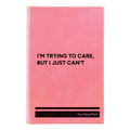 Personalized Trying to Care Leatherette Sketch Book (small) | Pink