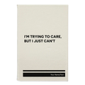 Personalized Trying to Care Leatherette Journal (small) | White