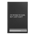 Personalized Trying to Care Leatherette Journal (small) | Black/Silver