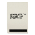Personalized Lower Your Expectations Leatherette Sketch Book (small) | White