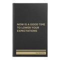 Personalized Lower Your Expectations Leatherette Journal (small) | Black/Gold