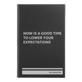 Personalized Lower Your Expectations Leatherette Sketch Book (small) | Black/Silver