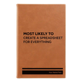 Personalized Create a Spreadsheet Leatherette Sketch Book (small) | Rawhide