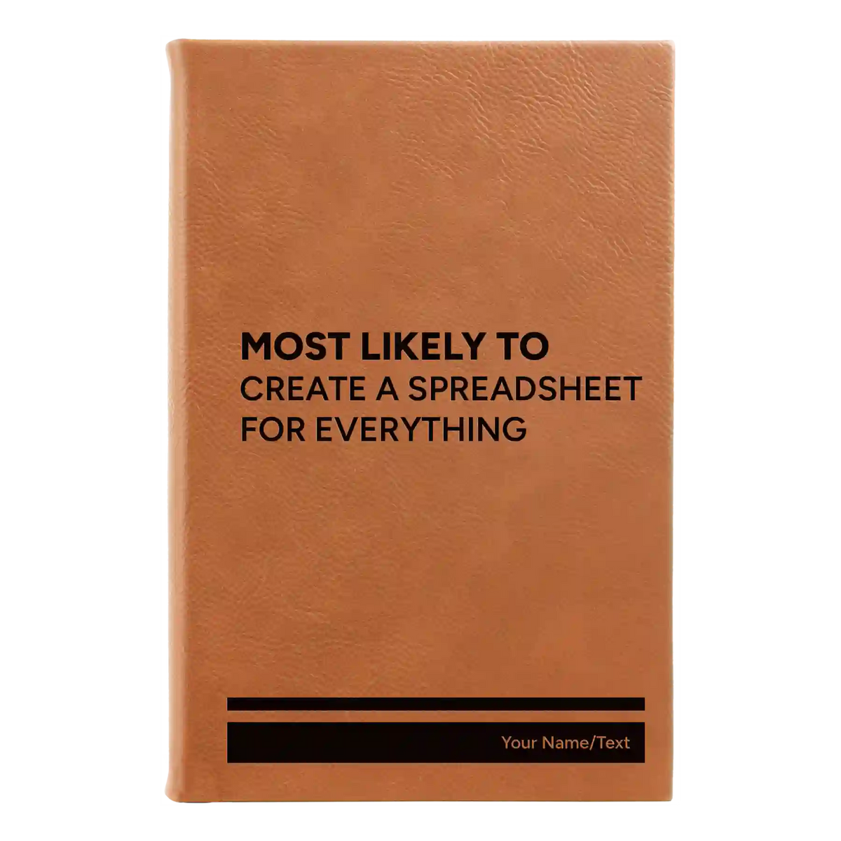 Personalized Create a Spreadsheet Leatherette Sketch Book (small) | Rawhide