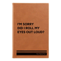 Personalized Roll My Eyes Leatherette Sketch Book (small) | Rawhide